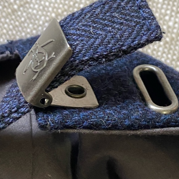 Penguin Mens Dark Blue Wool Tweed Newsboy Golf Casual Cap Hat - Picture 11 of 13